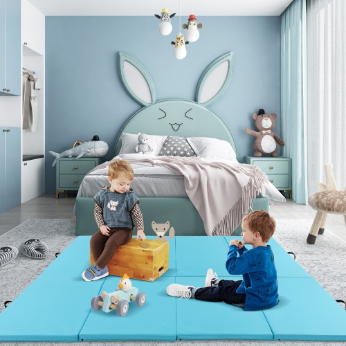 Costway 10' x 4' x 2" 4-Panel Folding Exercise Mat with Carrying Handles for Gym Yoga