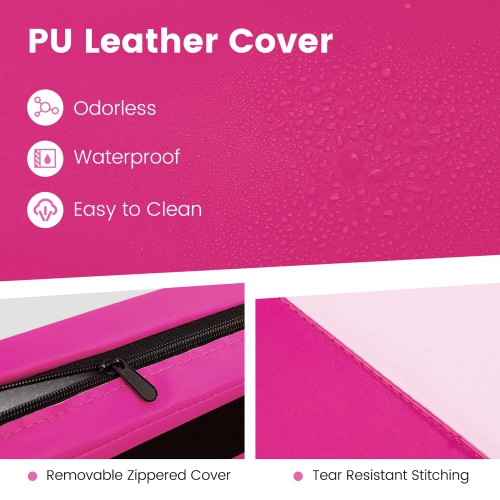 Costway 10' x 4' x 2" 4-Panel Folding Exercise Mat with Carrying Handles for Gym Yoga