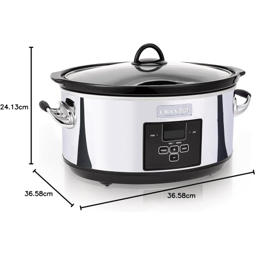 Crock-Pot 7 Quart Programmable Slow Cooker with Digital Timer, Food Warmer