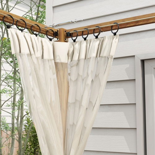 Outsunny 10 x 10 ft Pergola, Retractable Pergola Canopy with Netting Sidewalls and Aluminium Frame, Outdoor Sun Shade Shelter for Grill, Patio, Deck,