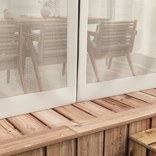 Outsunny 10 x 10 ft Pergola, Retractable Pergola Canopy with Netting Sidewalls and Aluminium Frame, Outdoor Sun Shade Shelter for Grill, Patio, Deck,