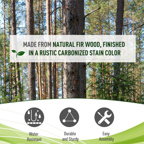 Outsunny 79" Wooden Garden Trellis, Countryside Arched Arbour with Pergola Style Roof for Climbing Vines for Ceremony Party Weddings