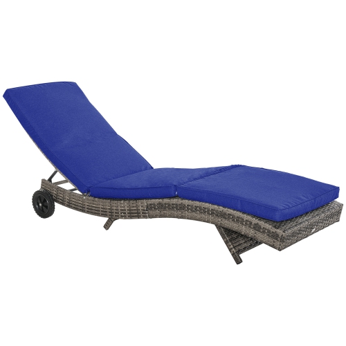 Navy blue chaise lounge outdoor online