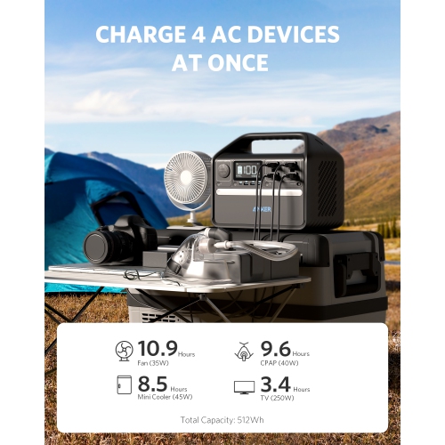 Open Box - Anker 512Wh | 500W Solar Generator, 535 Portable