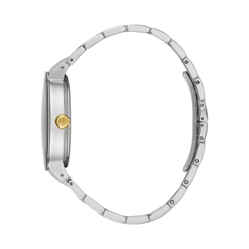 Bulova Mens Futuro Quartz Watch 40mm Two-Tone Stainless Steel Case and Bracelet with Blue Dial