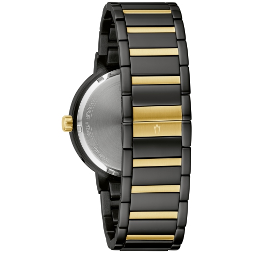 Bulova Mens Futuro Quartz Watch 40mm Black Stainless Steel Case and Bracelet with Black Dial