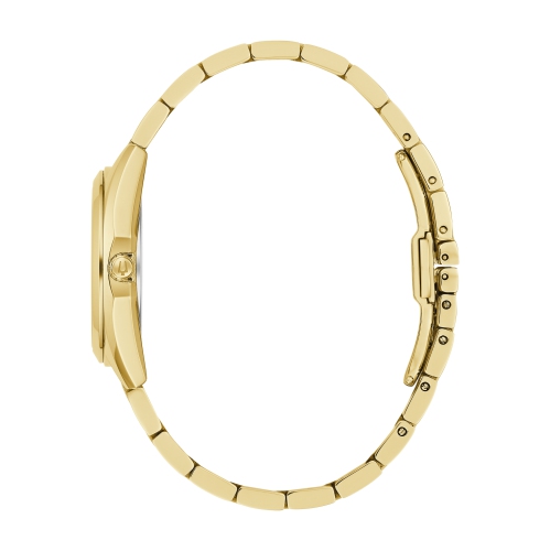 Bulova Ladies Surveyor Quartz Watch 31mm Gold-Tone Stainless Steel Case and Bracelet with White Dial