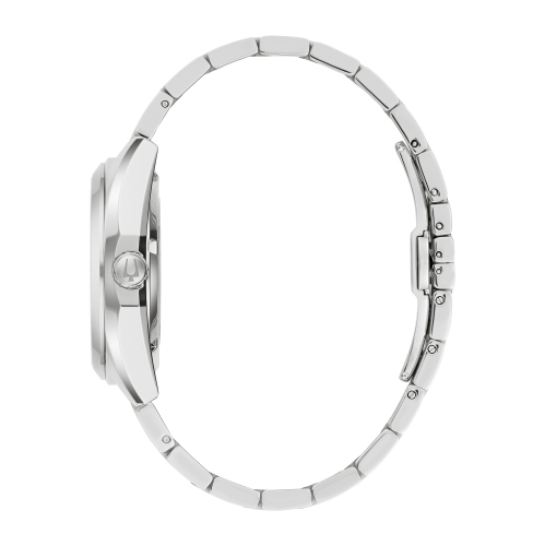 Montre automatique pour hommes Surveyor 39 mm de Bulova avec boîtier et bracelet en acier inoxydable argenté et cadran vert