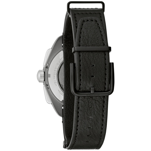 Bulova Mens Lunar Pilot Meteorite Limited Edition HPQ Watch 43.5mm Stainless Steel & Titanium Case Black Leather Strap with Grey Dial