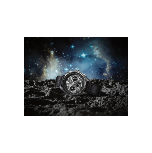 Bulova Mens Lunar Pilot Meteorite Limited Edition HPQ Watch 43.5mm Stainless Steel & Titanium Case Black Leather Strap with Grey Dial