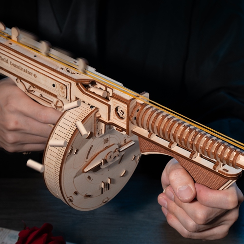 DIY Wood Craft Building Kit Guns Firearm - Machine Gun 3D Model Wooden Puzzle Arts & Craft Set