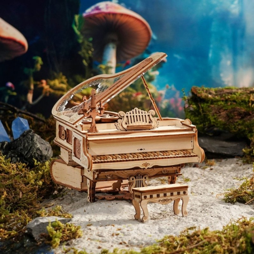 Casse-tête en bois 3D Magic Piano Mechanical Music Box - 223 pièces