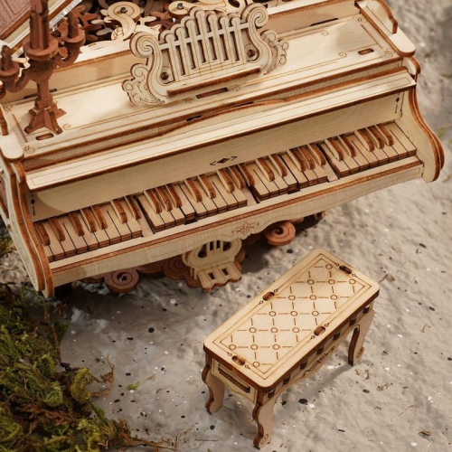 Casse-tête en bois 3D Magic Piano Mechanical Music Box - 223 pièces
