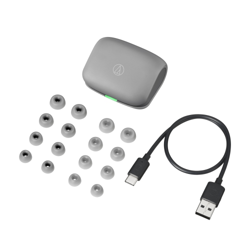 Audio-Technica ATH-TWX7GY True Wireless Earphones, with Active Noise Cancelling, Hear-Through Function, Multipoint Pairing, and EQ + Soundscapes via