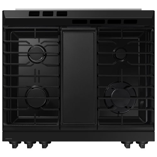 Samsung BESPOKE 30" 6 Cu. Ft. Fan Convection 5-Burner Slide-In Gas Range - Matte Black Stainless Steel