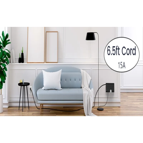 Surge Protector Power Bar - 22 Outlets, 6 USB Ports, Mountable Flat Plug Strip, 2100 Joules, 6.5Ft Cord - Home, Office, Dorm