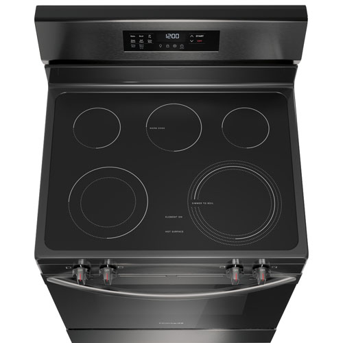 Frigidaire 30" 5.3 Cu. Ft. Fan Convection 5-Element Electric Air Fry Range (FCRE308CAD) - Black Stainless