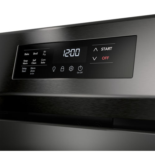 Frigidaire 30" 5.3 Cu. Ft. Fan Convection 5-Element Electric Air Fry Range (FCRE308CAD) - Black Stainless