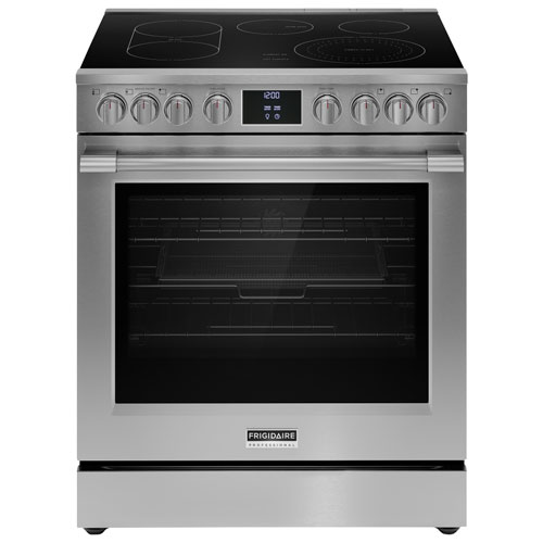 Cuisinière électrique 30 po 6,2 pi³ à convection véritable, 5 éléments, friture à air chaud Pro de Frigidaire - Inox