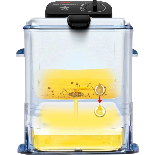 Ultimate EZ Clean Deep Fryer - 3.5L Stainless Steel Friteuse with Automatic Oil Filter Basket - Silver