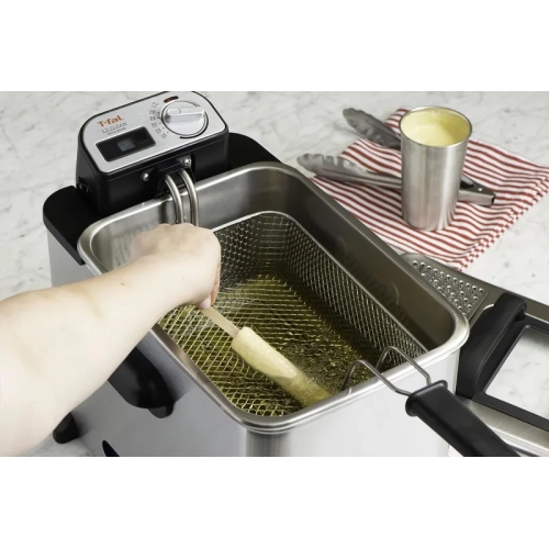 Ultimate EZ Clean Deep Fryer - 3.5L Stainless Steel Friteuse with Automatic Oil Filter Basket - Silver
