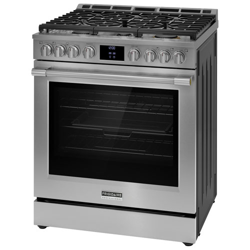 Frigidaire Pro 30" 6.0 Cu. Ft. True Convection 6-Burner Gas Air Fry Range - Stainless