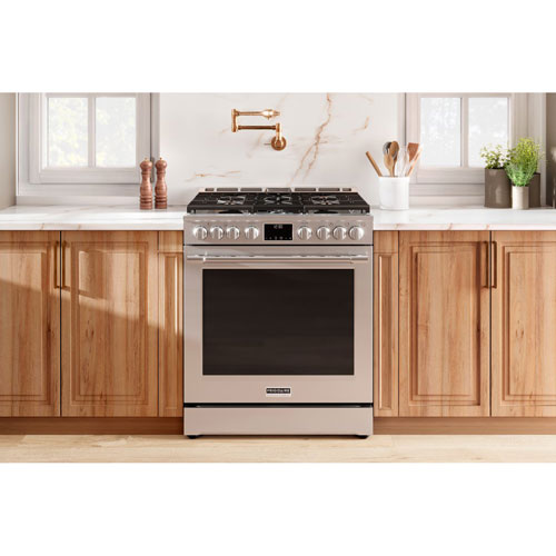 Frigidaire Pro 30" 6.0 Cu. Ft. True Convection 6-Burner Gas Air Fry Range (PCFG3080AF) - Stainless