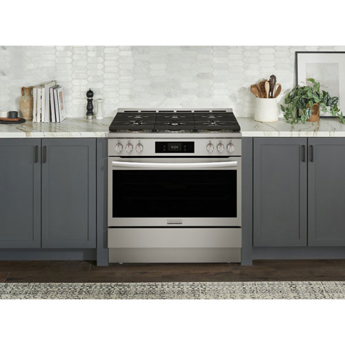 Frigidaire Gallery 36" 4.6 Cu. Ft. True Convection 6-Burner Gas Air Fry Range (GCFG3661AF) - Stainless