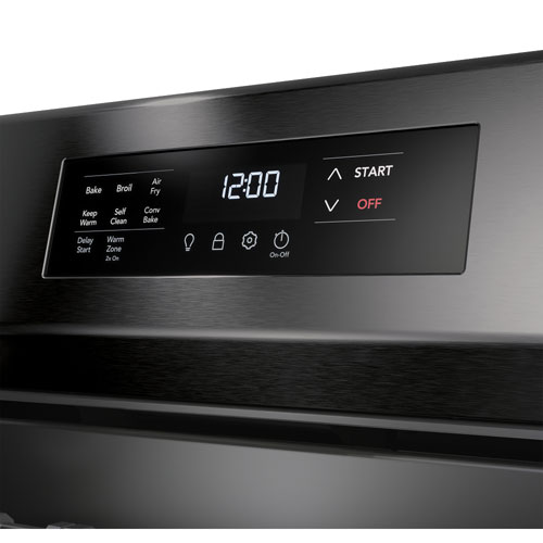 Frigidaire 30" 5.1 Cu. Ft. Fan Convection 5-Burner Gas Air Fry Range (FCRG3083AD) - Black Stainless