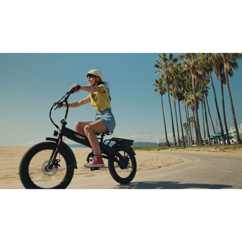 SWFT F.X 500W Foldable Electric City Bike with up to 40km Battery Range - Black - Only at Best Buy