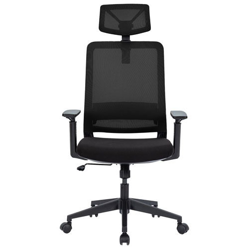 Fauteuil de bureau en filet ergonomique avec appuie-tête Expert de Naz - Noir