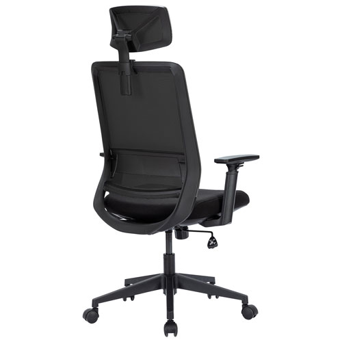 Fauteuil de bureau en filet ergonomique avec appuie-tête Expert de Naz - Noir