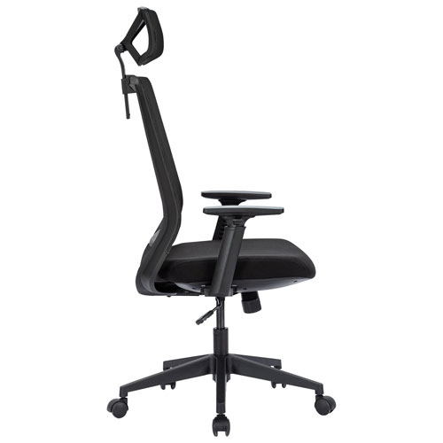Fauteuil de bureau en filet ergonomique avec appuie-tête Expert de Naz - Noir