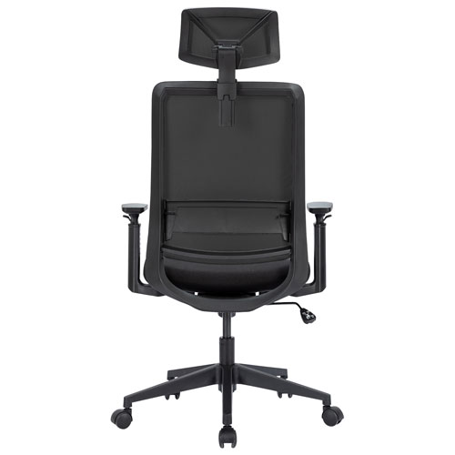 Fauteuil de bureau en filet ergonomique avec appuie-tête Expert de Naz - Noir