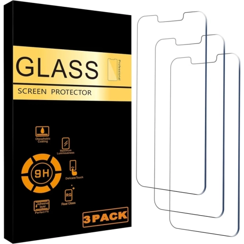 Enhance Protection with 3-Pack Tempered Glass Screen Protector for iPhone 14/13/13 Pro [6.1 Inch] - Case Friendly Design