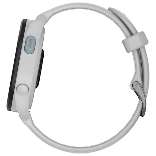 Montre intelligente Bluetooth de 45 mm Forerunner 165 de Garmin pour la course - Moyen/Grand - Gris brume/Blanc