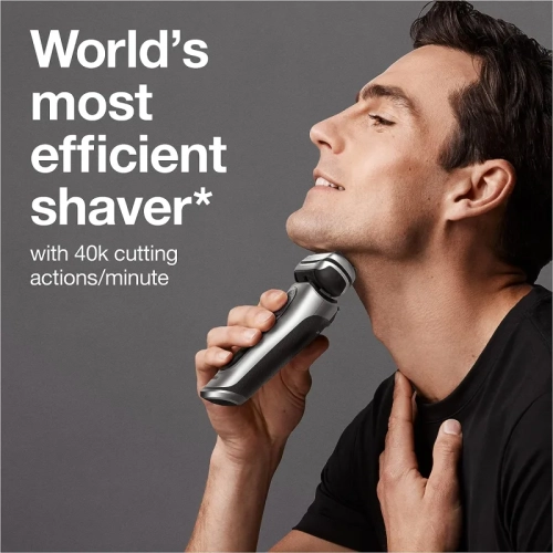 Braun Series 9 9376cc Latest Generation Electric Shaver - Rechargeable & Cordless Razor for Men with Clean&Charge Station and Fabric Travel Case