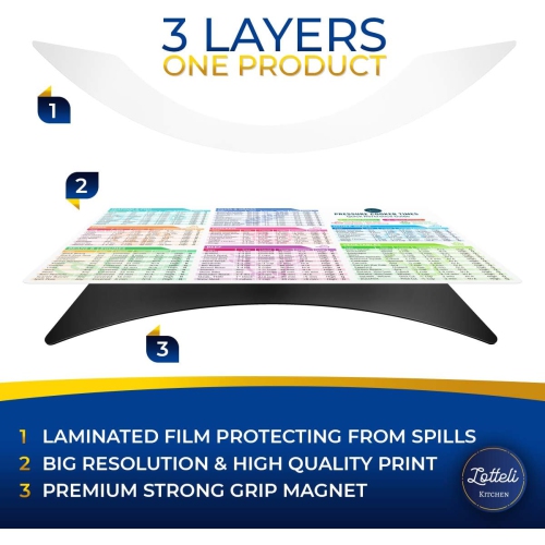 Air Fryer & Pressure Cooker Magnetic Cheat Sheet Set, Air Fryer Accessories Cook Times, Instapot Accessory Magnet Sheet Quick Reference Guide for