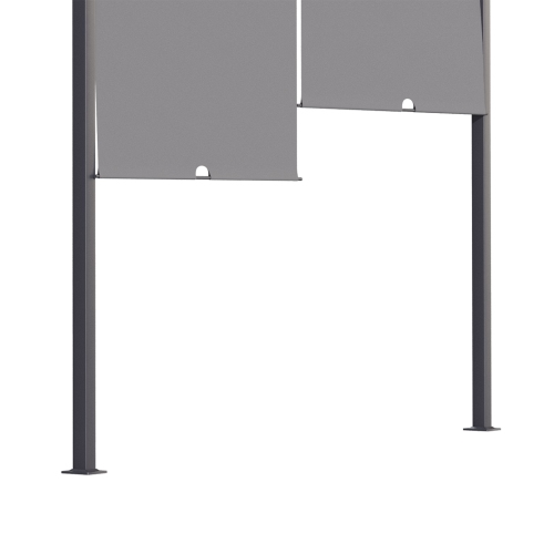 Pergola de jardin Outsunny de 10 x 13 pi avec lampes à DEL à énergie solaire, pergola en métal pour l'extérieur avec auvent à soleil pour