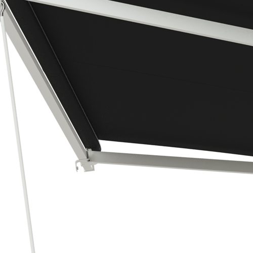 Outsunny 10' x 8' Electric Awning, Retractable Awning Sun Shade Shelter with Remote Controller, Manual Crank Handle and Aluminum Frame, for Deck,