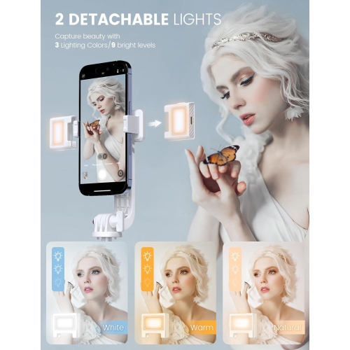 60" Phone Tripod Selfie Stick with Remote,Portable Selfie Stick Tripod for Cell Phone,Tripod Stand Compatible with 4''-7'' iPhone 15/14/13 Pro Max