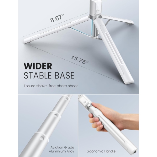 60" Phone Tripod Selfie Stick,Travel Selfie Stick Tripod with Remote Portable Tripod for Cell Phone Tripod Compatible with 4''-7'' iPhone Android
