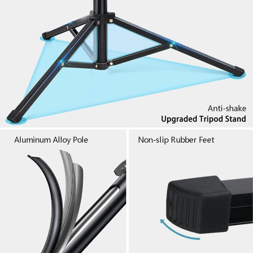 67'' Phone Tripod, Extendable Cell Phone Tripod Stand with Wireless Remote Carrying Bag, All in One Professional Selfie Stick Tripod, Compatible with