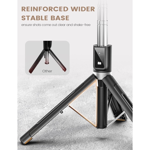 50" Selfie Stick Tripod with Remote, Portable Travel Selfie Stick Tripod, Wireless Selfie Stick Phone Tripod Stand for iPhone Samsung Android