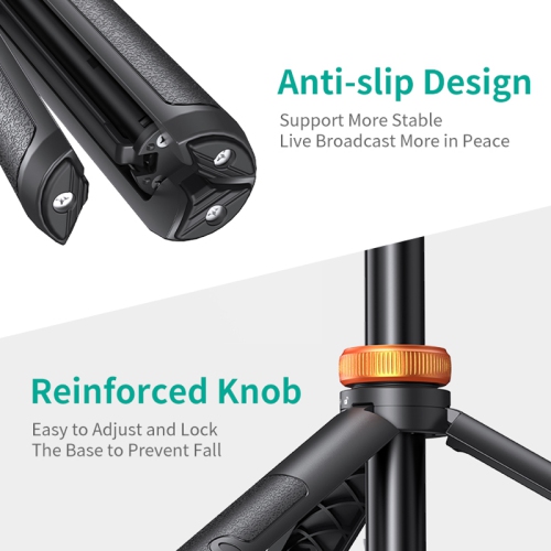 62" Phone Tripod for iPhone, Selfie Stick Tripod with Remote & GoPro Adapter, Solidest Travel Phone Tripod Stand Fit for iPhone 14 Pro Max 13