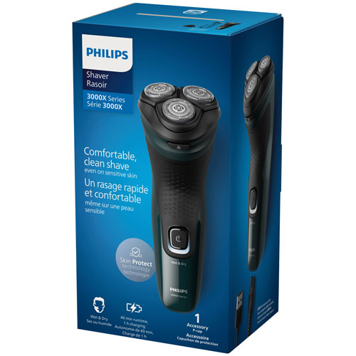 Rasoir électrique sec/humide série 3000X de Philips (X3002/00 - Vert