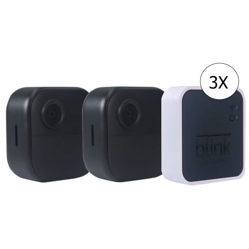 3x Blink Outdoor 4 Wireless 2 Camera System (Black)
