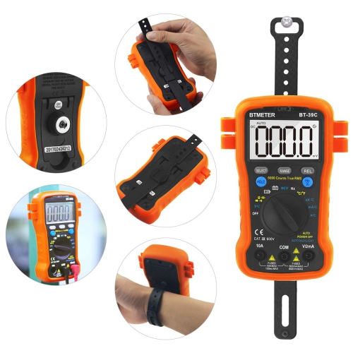 Digital Multimeter, Ammeter Volt Meter Auto Ranging TRMS 6000 Count Multi Tester Measure AC DC Voltage Current Resistance Capacitance Test Battery