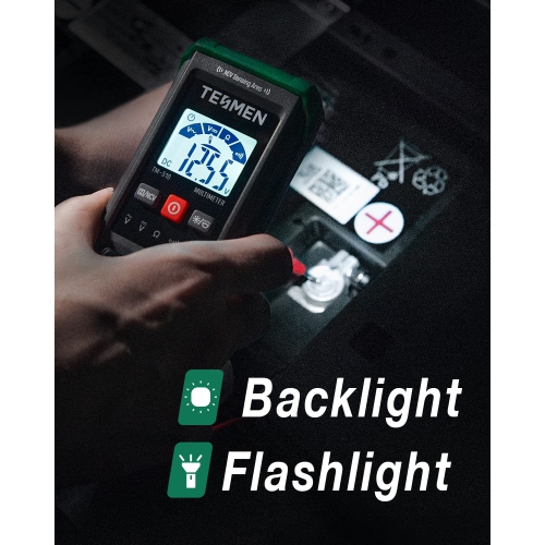 TM-510 Digital Multimeter, 4000 Counts, Smart Measurement, Auto-Ranging Voltmeter; Voltage Tester with Non-Contact Voltage Function, Measures AC/DC