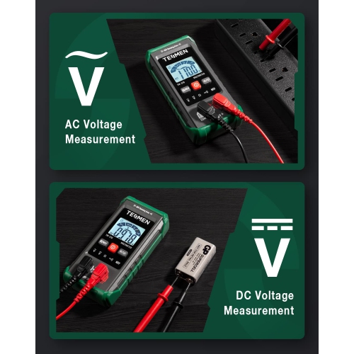 TM-510 Digital Multimeter, 4000 Counts, Smart Measurement, Auto-Ranging Voltmeter; Voltage Tester with Non-Contact Voltage Function, Measures AC/DC